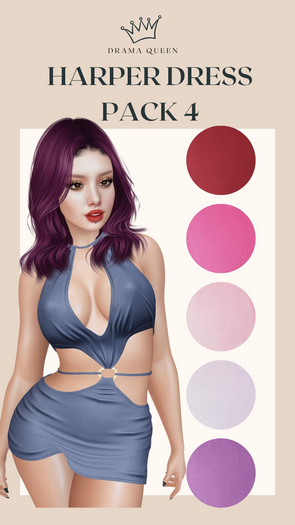 DRAMA QUEEN Harper Dress Pack 4 (ADD)