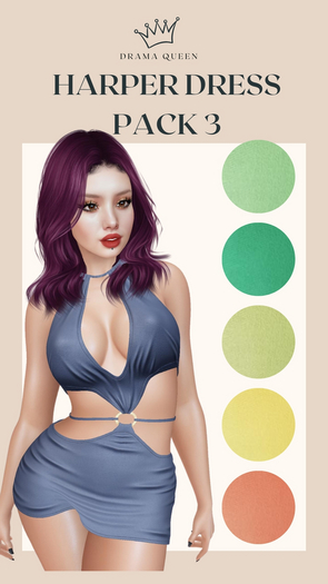 DRAMA QUEEN Harper Dress Pack 3 (ADD)