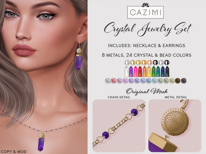 :CAZIMI: Crystal Jewelry Set