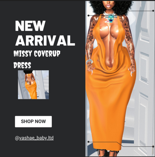 {V.B}Missy Coverup Dress~ORANGE~ADD ME