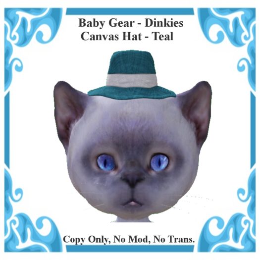 Baby Gear Dinkies - Canvas Hat Teal (Bagged)