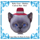 Baby Gear Dinkies - Canvas Hat Red (Bagged)