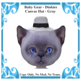 Baby Gear Dinkies - Canvas Hat Gray (Bagged)