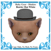 Baby Gear Dinkies - Bowler Hat White (Bagged)