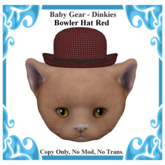 Baby Gear Dinkies - Bowler Hat Red (Bagged)