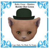 Baby Gear Dinkies - Bowler Hat Green (Bagged)