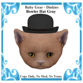 Baby Gear Dinkies - Bowler Hat Gray (Bagged)