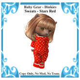 Baby Gear Dinkies - Sweat Set Stars Red (Bagged)