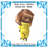 Baby Gear Dinkies - Sweat Set Rude (Bagged)