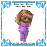 Baby Gear Dinkies - Sweat Set Diva (Bagged)