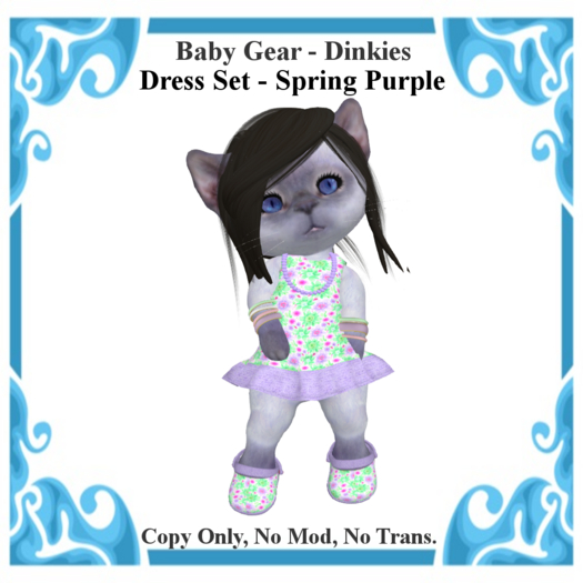 Baby Gear Dinkies - Dress Set Spring Purple (Bagged)