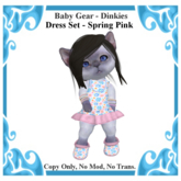 Baby Gear Dinkies - Dress Set Spring Pink (Bagged)