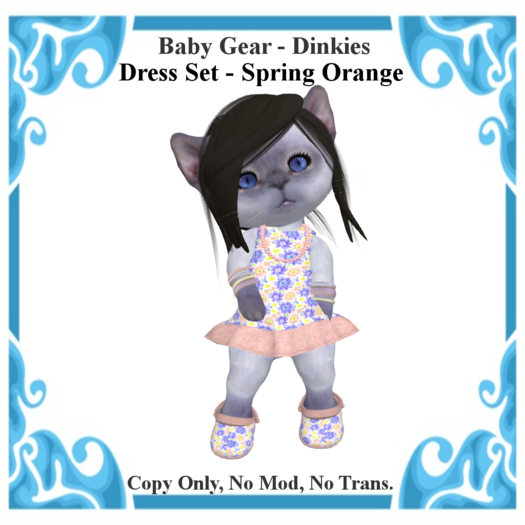 Baby Gear Dinkies - Dress Set Spring Orange (Bagged)
