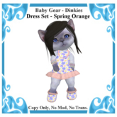 Baby Gear Dinkies - Dress Set Spring Orange (Bagged)