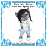 Baby Gear Dinkies - Dress Set Spring Blue (Bagged)