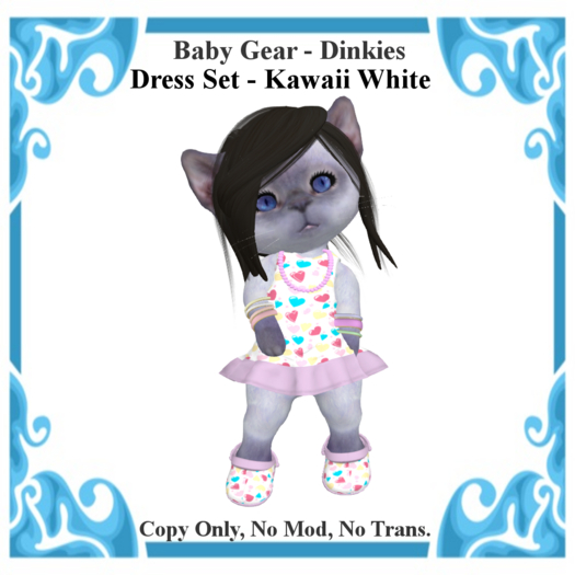Baby Gear Dinkies - Dress Set Kawaii White (Bagged)