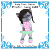 Baby Gear Dinkies - Dress Set Kawaii Violet (Bagged)