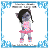 Baby Gear Dinkies - Dress Set Kawaii Pink (Bagged)