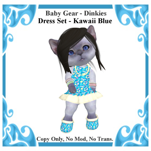 Baby Gear Dinkies - Dress Set Kawaii Blue (Bagged)