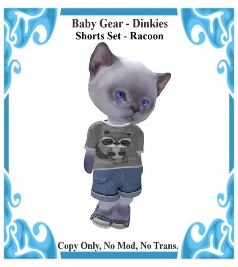 Baby Gear Dinkies - Shorts Set Racoon (Bagged)
