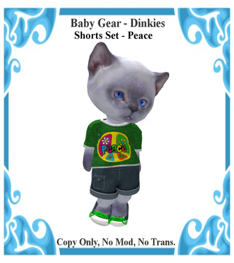 Baby Gear Dinkies - Shorts Set Peace (Bagged)