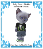 Baby Gear Dinkies - Shorts Set Panda (Bagged)