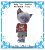 Baby Gear Dinkies - Shorts Set Mouse (Bagged)