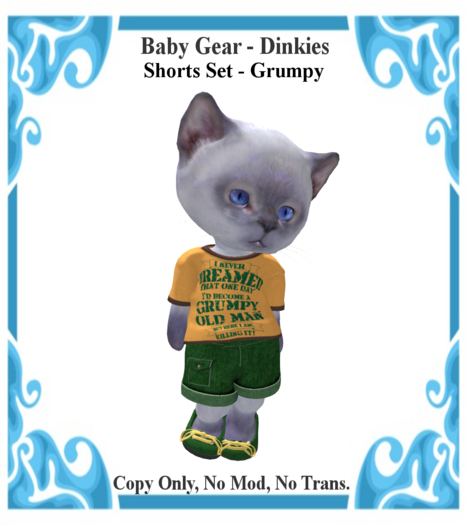 Baby Gear Dinkies - Shorts Set Grumpy (Bagged)