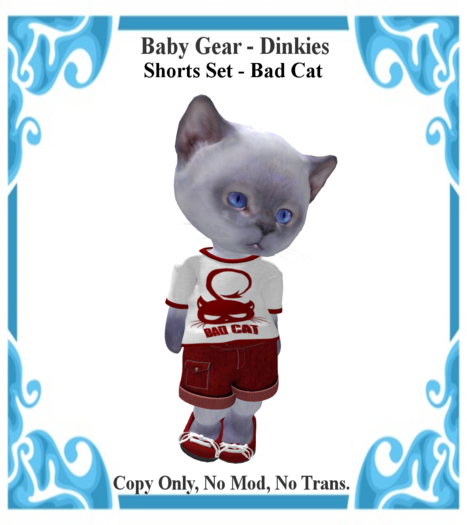 Baby Gear Dinkies - Shorts Set Bad Cat (Bagged)