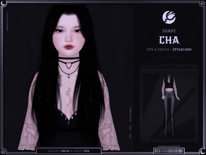 [: Moonlust :] ' Cha Shape ' Lelutka Milan x Legacy