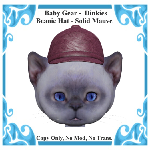 Baby Gear Dinkies - Beanie Cap Solid Mauve (Bagged)