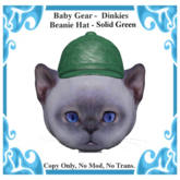 Baby Gear Dinkies - Beanie Cap Solid Green (Bagged)
