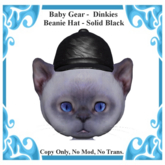 Baby Gear Dinkies - Beanie Cap Solid Black (Bagged)