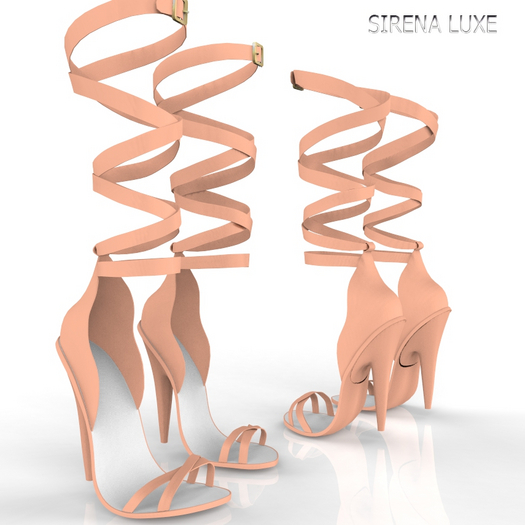 Beige Wrapped Heels Kupra