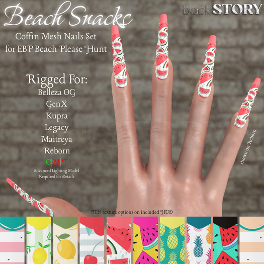 backSTORY - Beach Snacks Nails