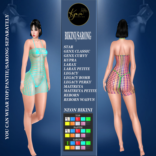 .:KF:. Se-Ri Bikini Neon/Sarong 10  Options