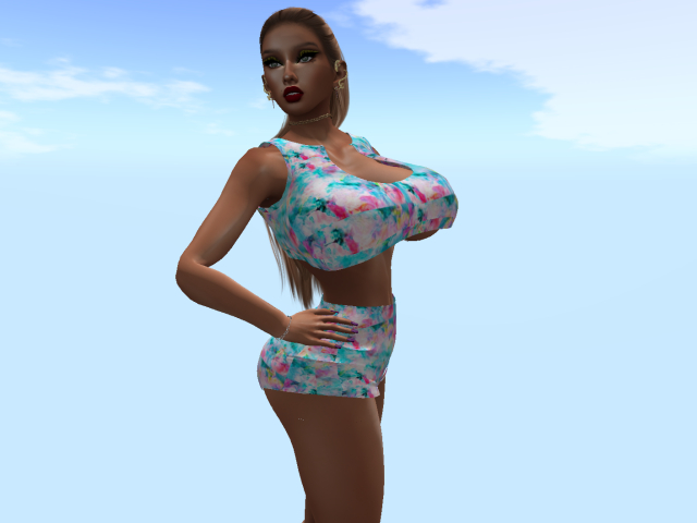 KOKO'S CLOSET MULTI-COLORED SUMMER SHORTS OUTFIT
