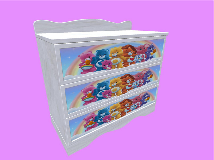 BABY DRESSER - WHITE - BEARS