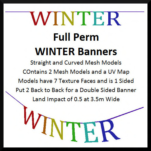 Full Perm WINTER Banners Set