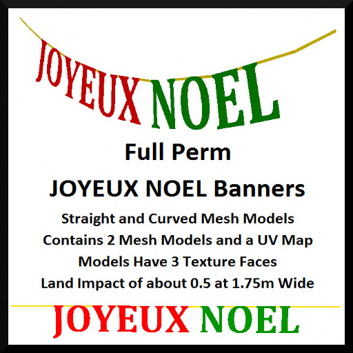 Full Perm JOYEUX NOEL Banner Set