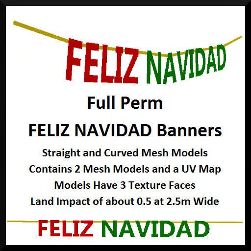 Full Perm FELIZ NAVIDAD Banners Set