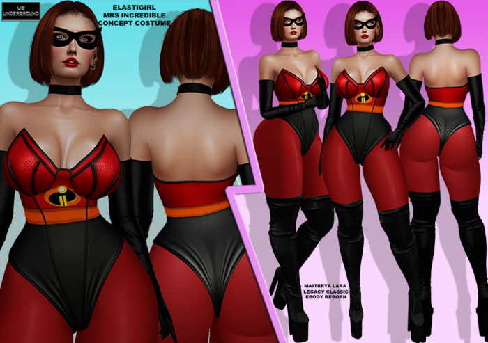**ELASTIGIRL CONCEPT COSTUME COMPLETE OUTFIT**