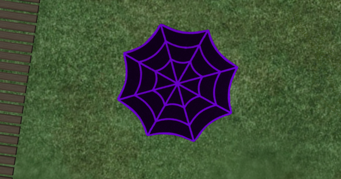 Purple and Black Spider Web Rug