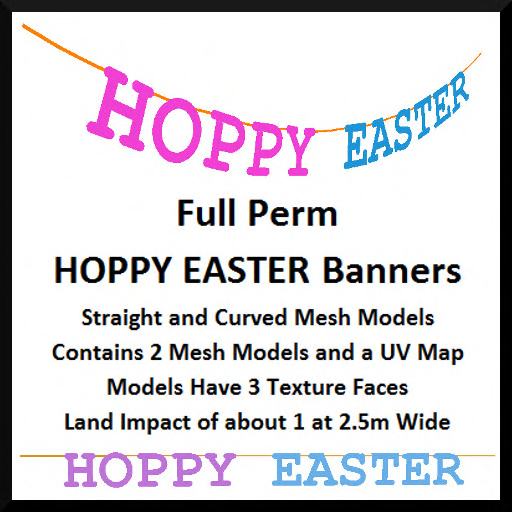 Full Perm HOPPY EASTER Banner Set