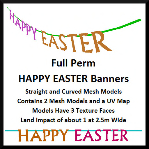 Full Perm HAPPY EASTER Banner Set