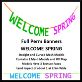 Full Perm WELCOME SPRING Banner Set