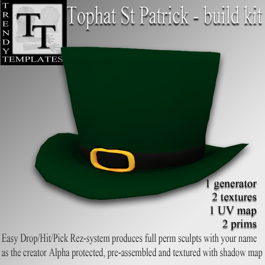 Sculpted Saint Patrick's Hat - building kit
