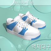 Blue Sneakers Peach