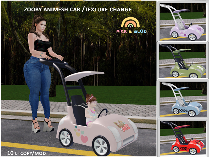 Zooby Animesh Car /Texture Change {Pink&Blue}