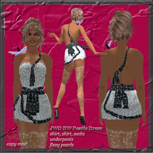 JWD BW Pearls Dress